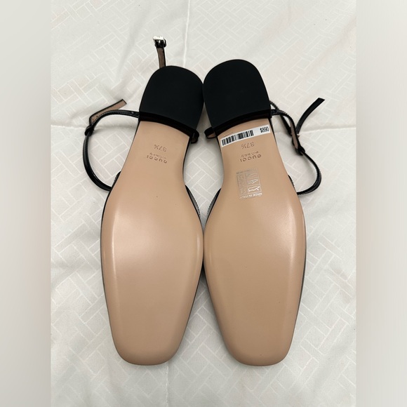 GUCCI DOUBLE G PATENT LEATHER BALLET FLAT - Picture 4 of 12